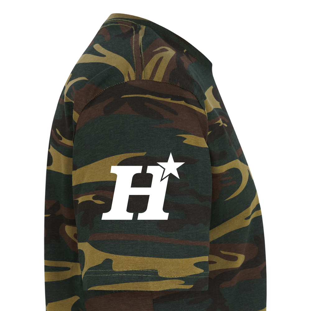 Haitian American Army Camo Tee - green camo