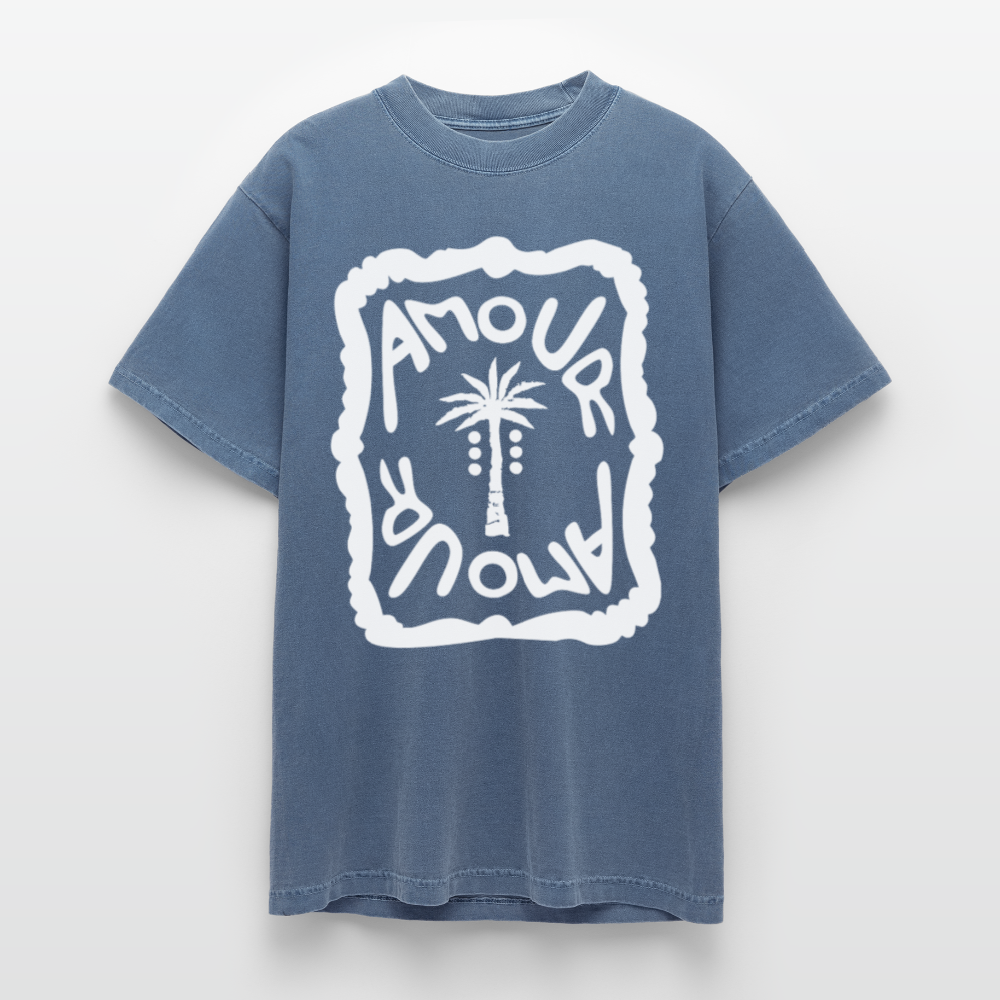 Amour Dyed T-Shirt Unisex - denim