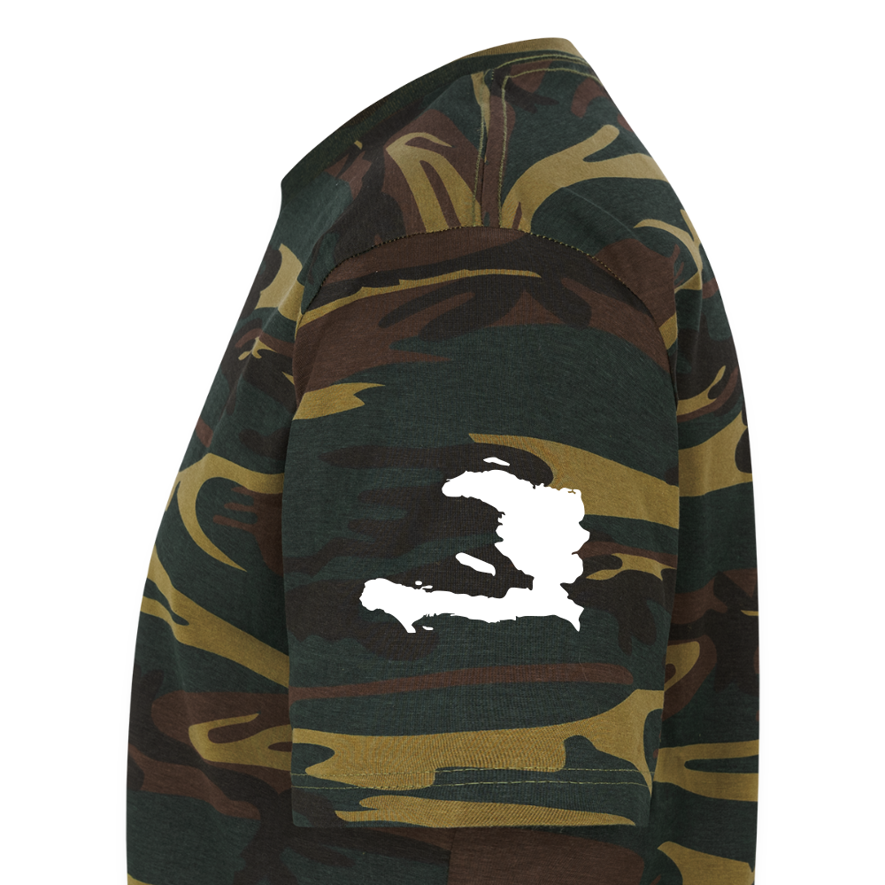 Haitian American Army Camo Tee - green camo